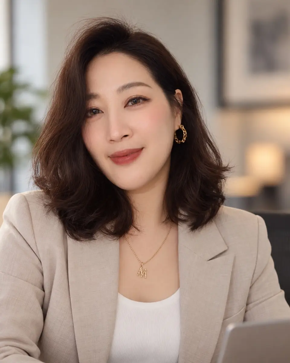 SAS 主理人小梅於工作桌前的品牌形象照